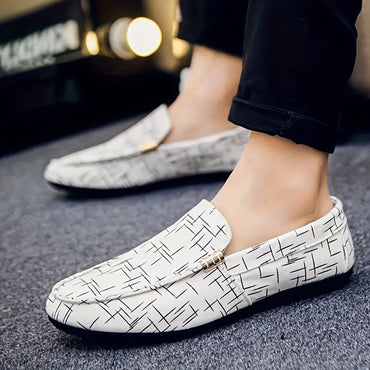 Plus Size Men's Lightweight Slip On Loafer Shoes, Comfy Non Slip Durable Rubber Sole Casual Office Walking Shoes, Men's Footwear
