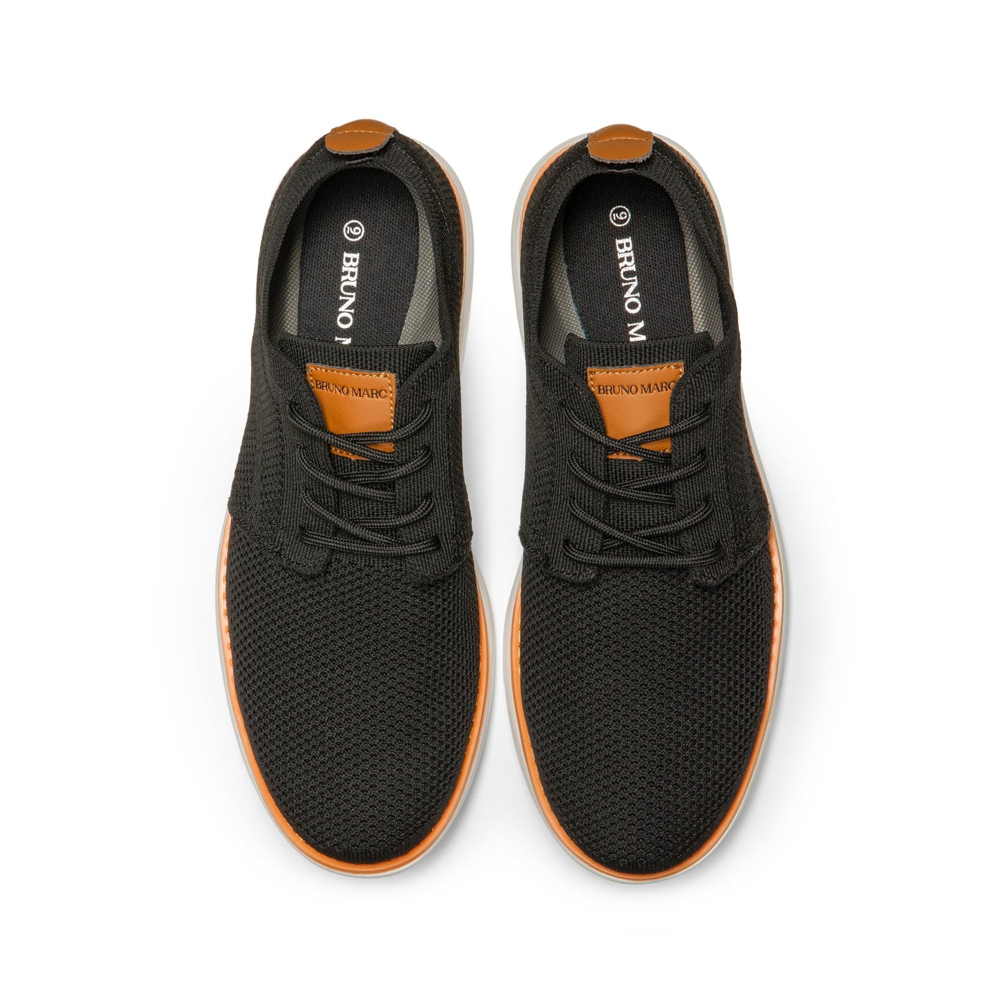 Bruno Marc Mens AirEaseⅠ Mesh Sneakers Oxfords Lace-Up Lightweight Casual Walking Shoes, 1/Black - 10.5(Grand-01)