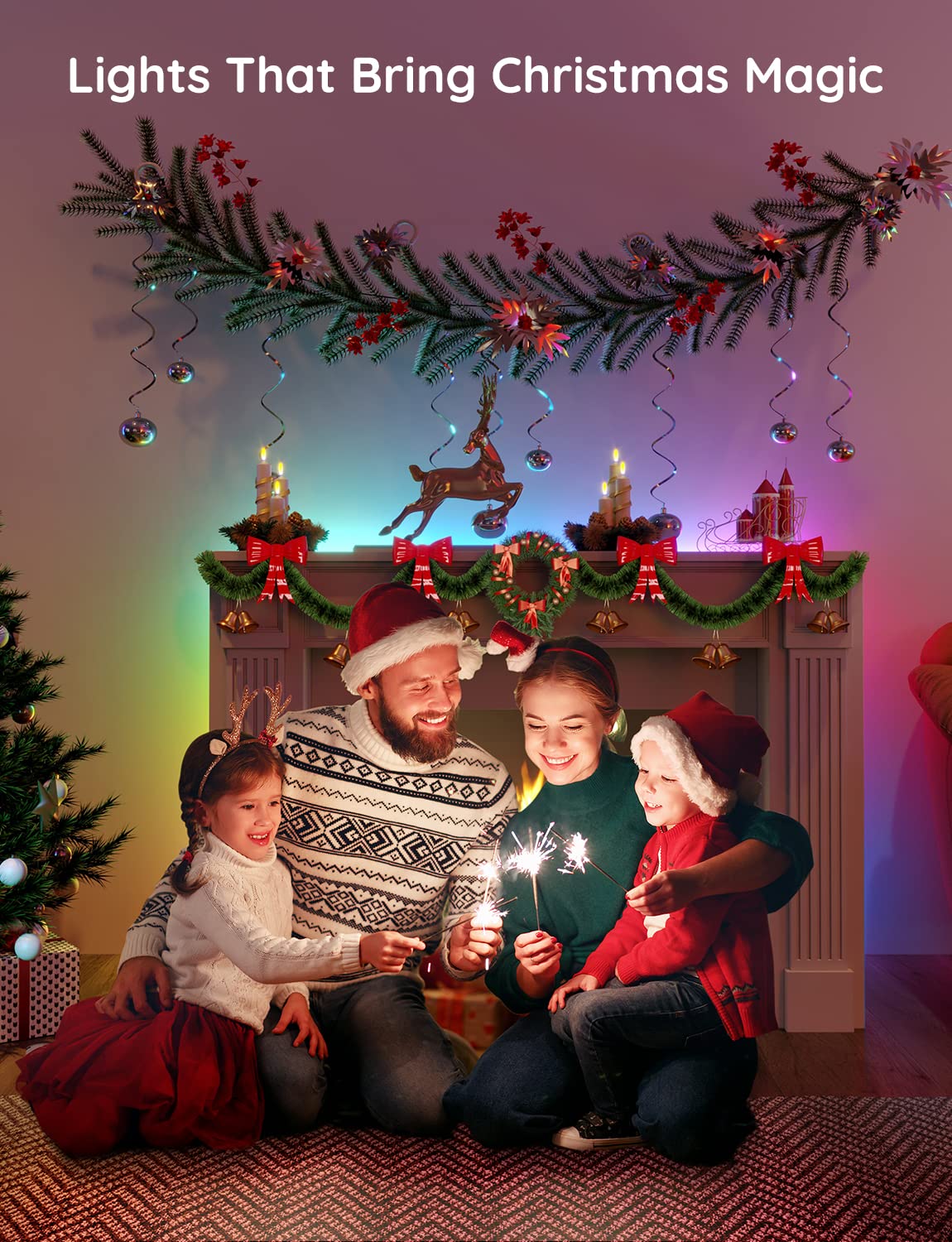 Govee LED Strip Lights RGBIC, 16.4ft Bluetooth Color Changing LED Lights with Segmented App Control, Smart LED Strip Color Picking, Music Sync LED Lights for Bedroom, Living Room, Party, Mother's Day