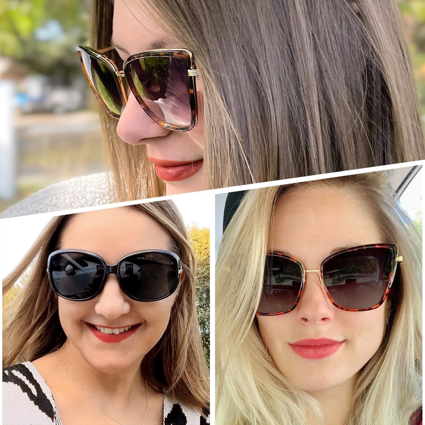 Joopin Womens Sunglasses, Elegant Jackie O Diamond Ladies Sunglasses, Trendy Cateye Sunglasses for Women