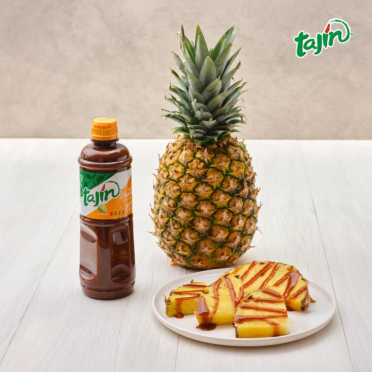 Tajin Fruity Chamoy Sauce 15.38oz and Mild Hot Sauce 15.38oz Bundle 2 double packs (Pack of 4)