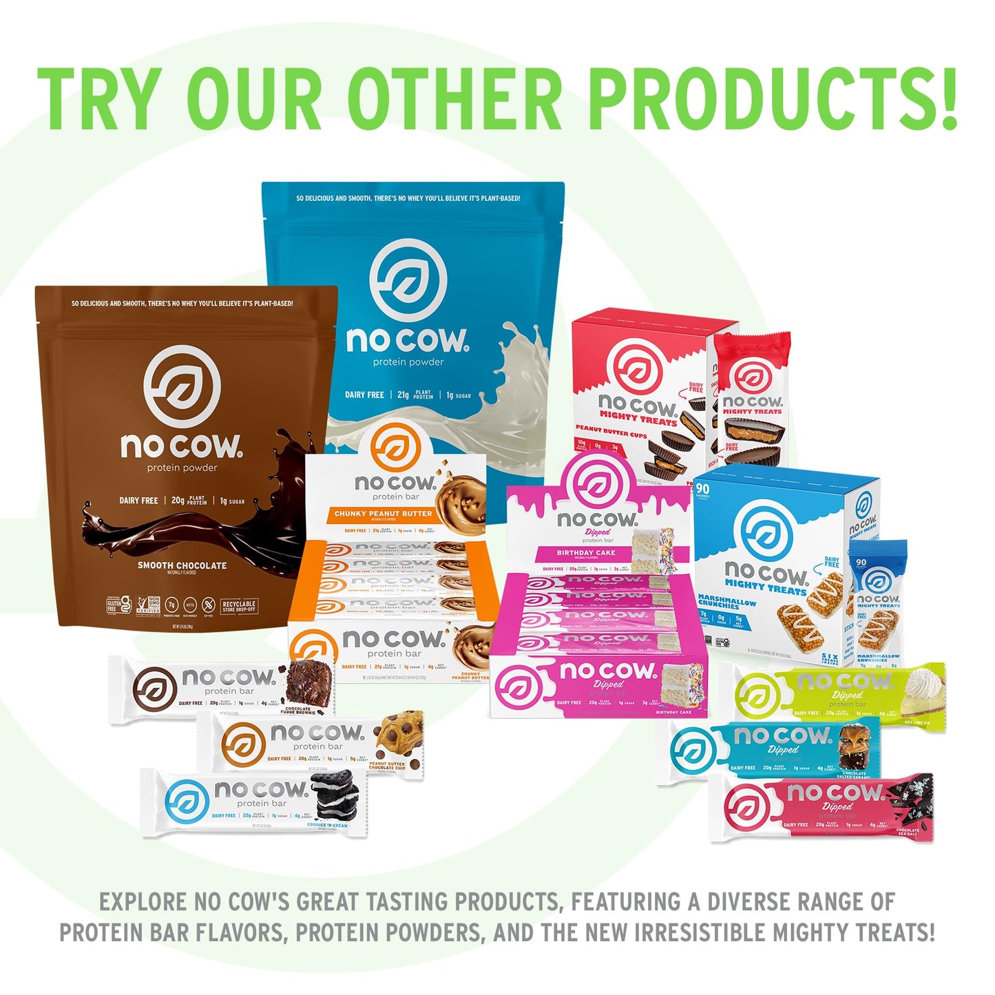 No Cow Protein Bar Brand Sampler, 20g Plus Plant Based Vegan, Keto Friendly, Low Sugar, Low Carb, Low Calorie, Gluten Free, Naturally Sweetened, Dairy Free, Non GMO, Kosher, 12 Pack
