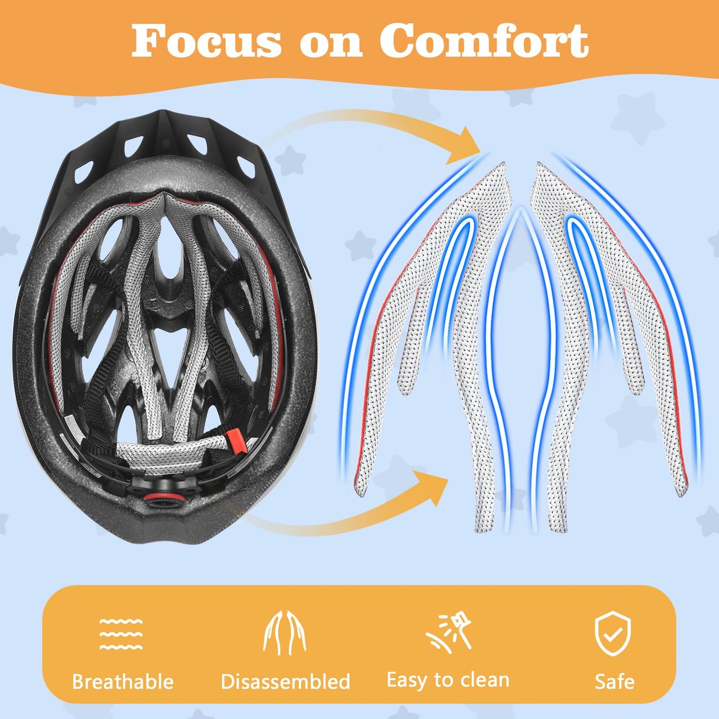 Zacro Kids Bike Helmet - Boys and Girls Youth Bike Helmets Fits Ages 5-8/8-14 Year Olds, Dial Fit Adjustment & Detachable Visor, Lightweight Bicycle Helmet for Mountain Cycling CPSC Safety Certified