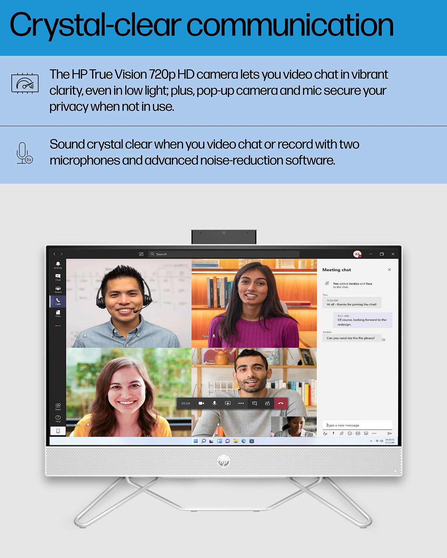 HP All-in-One Bundle PC, 23.8" FHD Micro-Edge Touchscreen Display, AMD Ryzen 5 processor, AMD Radeon Graphics, 12 GB RAM, 512 GB SSD, Windows 11 Home OS, Wi-Fi (24-cb1142, 2022)