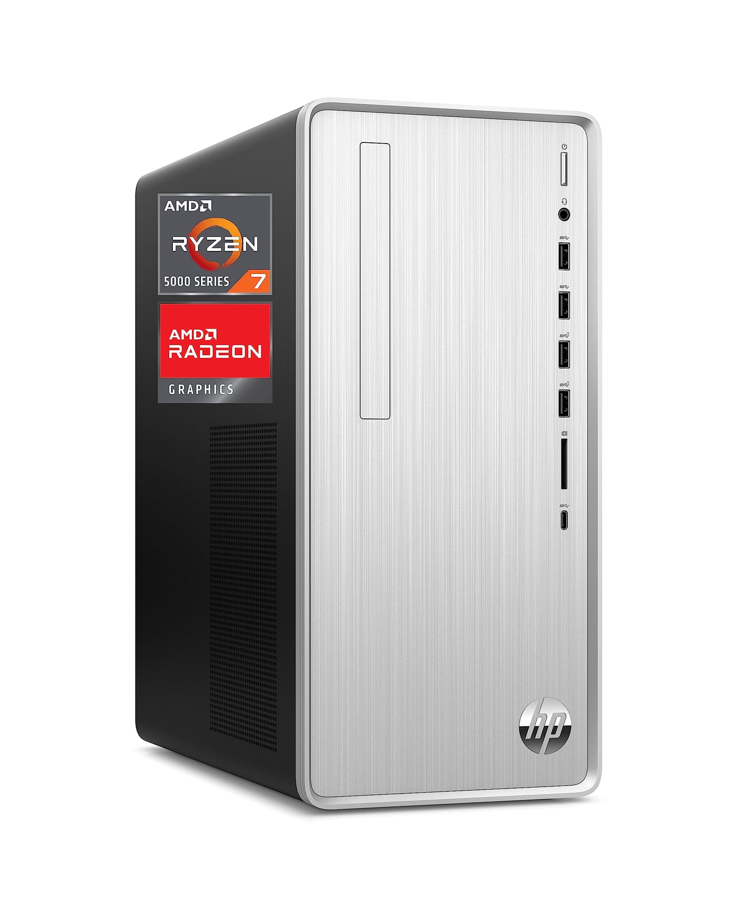 HP Pavilion Desktop PC, AMD Ryzen 7 5700G, 16 GB RAM, 512 GB SSD, Windows 11 Pro, Wi-Fi 5 & Bluetooth Connectivity, 9 USB Ports, Wired Mouse and Keyboard Combo, Pre-Built Tower (TP01-2022, 2021)