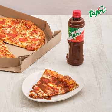 Tajin Fruity Chamoy Sauce 15.38oz and Mild Hot Sauce 15.38oz Bundle 2 double packs (Pack of 4)