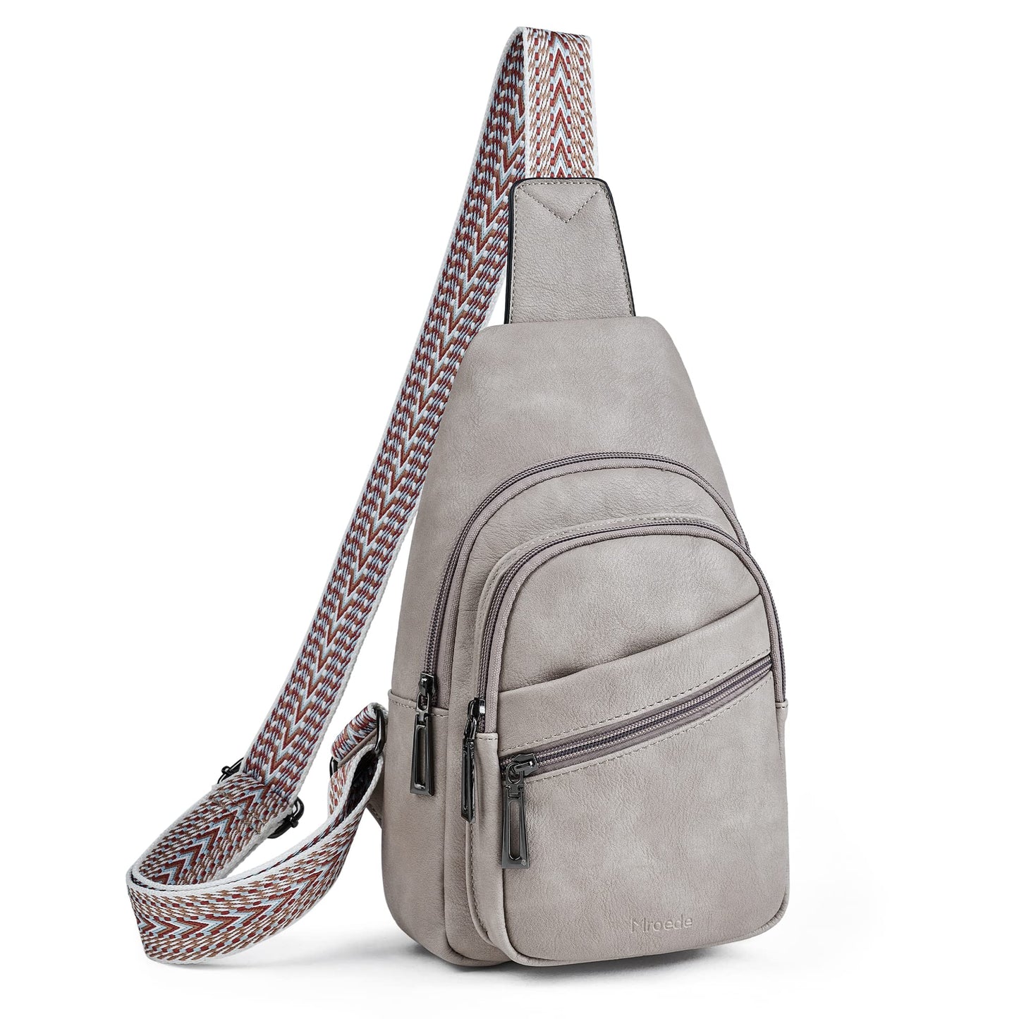 Mroede Sling Bag Crossbody Bags for Women 5 Pockets, Fanny Packs for Women Chest Bag for Work Shopping