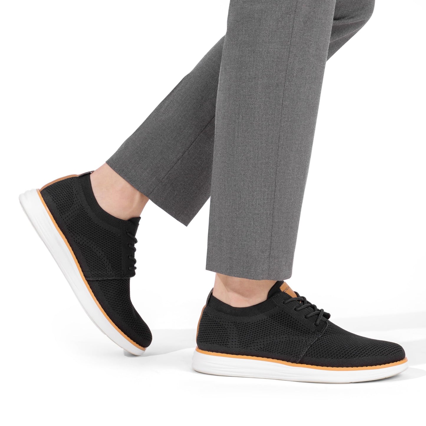 Bruno Marc Mens AirEaseⅠ Mesh Sneakers Oxfords Lace-Up Lightweight Casual Walking Shoes, 1/Black - 10.5(Grand-01)