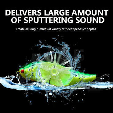 Bionic Cicada Hard Fish Lure - Spinning Fishing Bait with Propeller Treble Hook for Freshwater and Saltwater Fishing - 7.5cm/14g - Lifelike Design for Increased Catch Rates