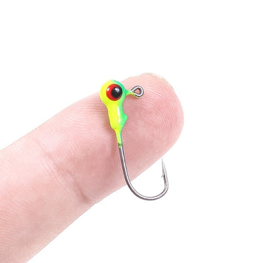 50pcs HENGJIA Colorful Jig Head Lures - Perfect for Soft Worm & Hard Baits Fishing! -  Assorted Colors - For Bass, Trout & Other Freshwater Fish - Ideal Gift for Fishing Enthusiasts