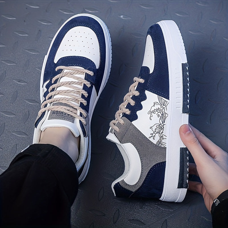 Men's Trendy Skate Shoes, Non-Slip Sneakers, Men's Footwear