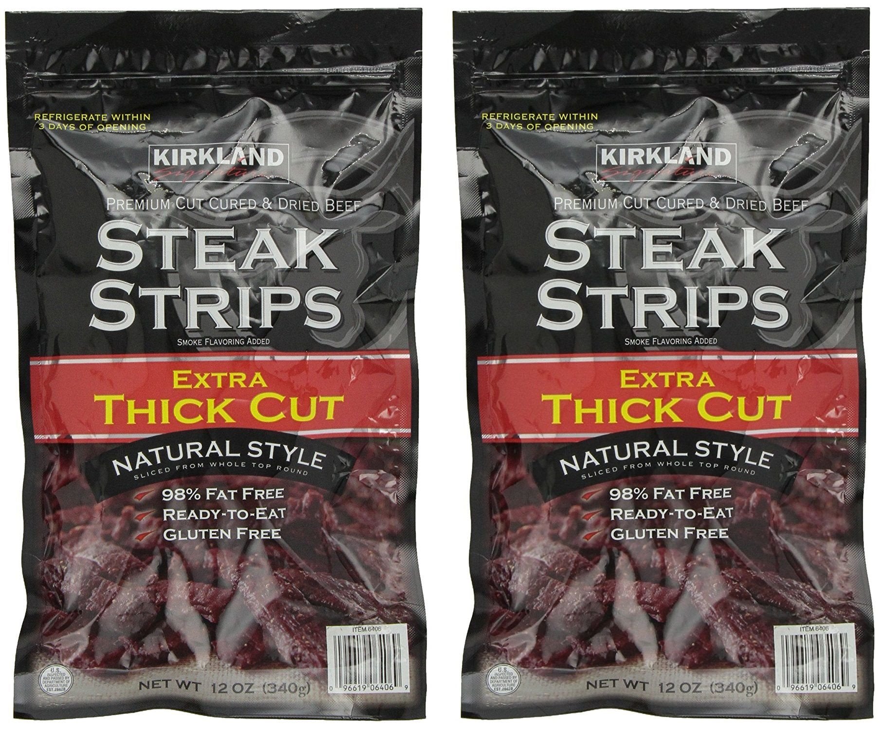 Kirkland Signature Steak Strips Extra Thick Cut, 2 Pack (12 oz Bag