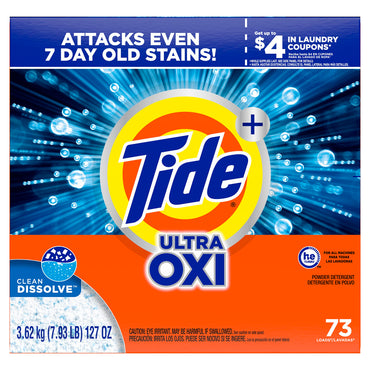Tide Plus Ultra Oxi Powder Laundry Detergent, 73 loads, 127 oz