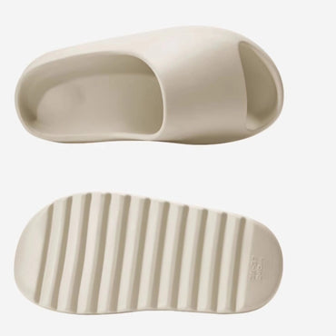 Men's Solid Color Open Toe Breathable Chunky Slippers, Comfy Non Slip Casual Durable Anti Odor EVA Slides, Men's Footwear