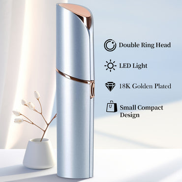 Conduroma Women's At- Painless Hair Removal Device - Portable Facial & Body Epilator with - Lithium, -C, Shaver & Epilator for Sensitive Beige, Compact & Hygienic Design