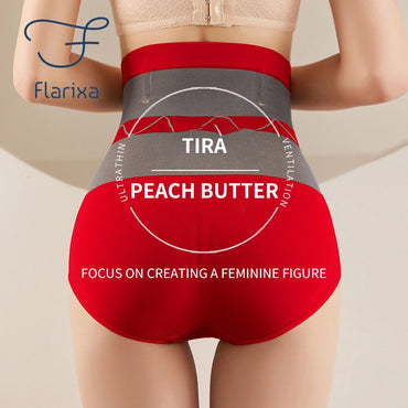 Flarixa Women Winter Thermal Underwear High Waist Flat Belly Panties Warm Palace Underpants Seamless Briefs Fever Thermo Clothes