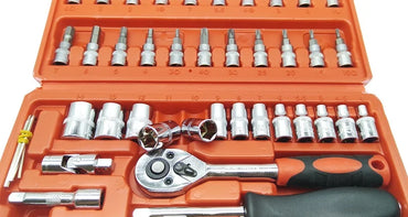 Key KIT 46 PC Socket Wrench Set Ferments Box