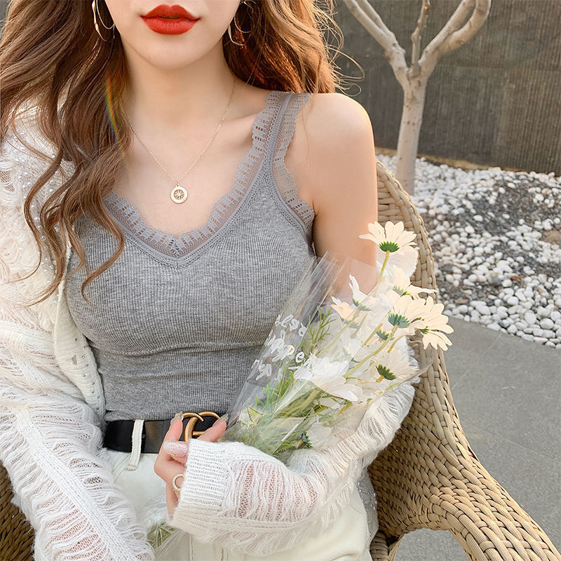 Summer Top Women Sleeveless Lace Tank Top Sexy Women's T-shirt Vest Tank Tops Female Vest Tops White Black Underwear Women