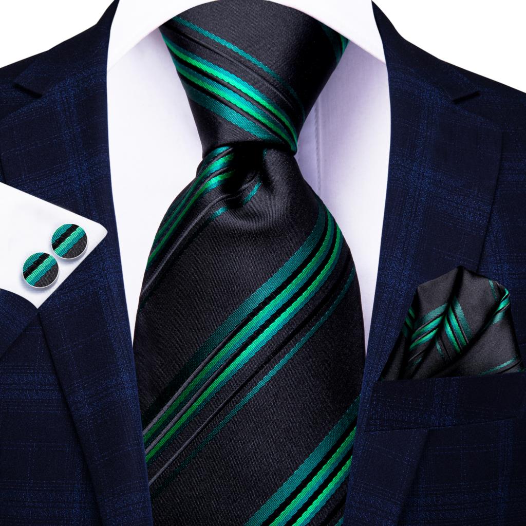 Hi-Tie Blue Business Solid 100% Silk Men's Tie NeckTie 8.5cm Ties for Men Formal Luxury Wedding High Quality Gravata
