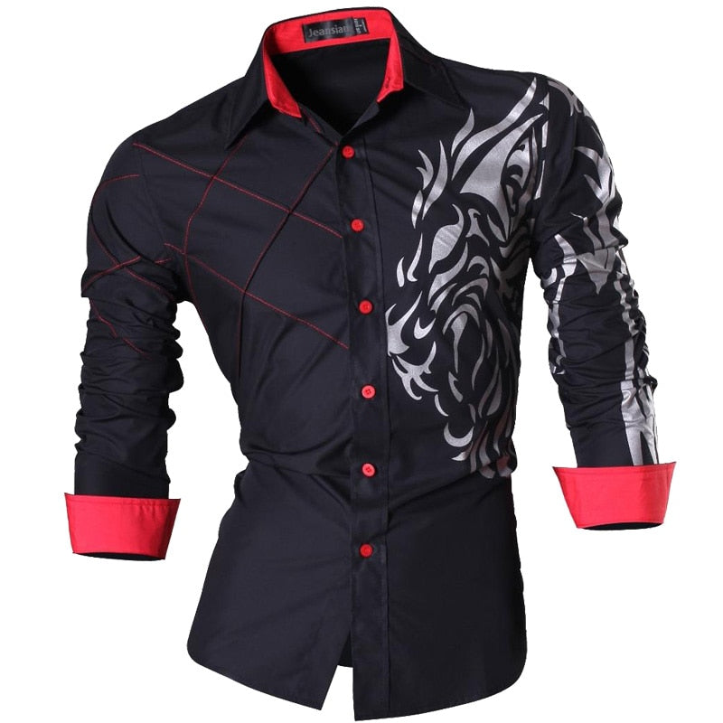 jeansian Spring Autumn Features Shirts Men Casual Shirt New Arrival Long Sleeve Casual Male Shirts Z034