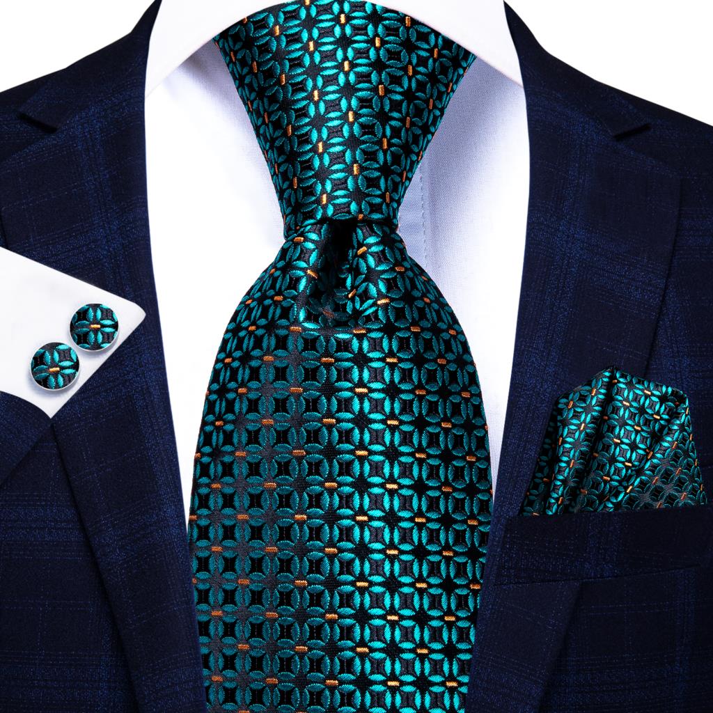 Hi-Tie Blue Business Solid 100% Silk Men's Tie NeckTie 8.5cm Ties for Men Formal Luxury Wedding High Quality Gravata