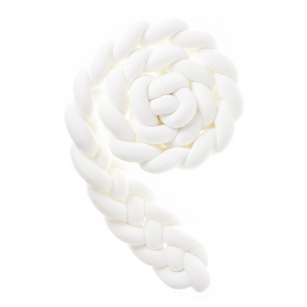 2M/3M Baby Bed Bumper Tour De Lit Bebe Newborn Crib Bumper 4 Braided Knot Baby Crib Bedding Set Bumper Protector