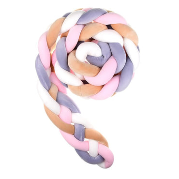 2M/3M Baby Bed Bumper Tour De Lit Bebe Newborn Crib Bumper 4 Braided Knot Baby Crib Bedding Set Bumper Protector