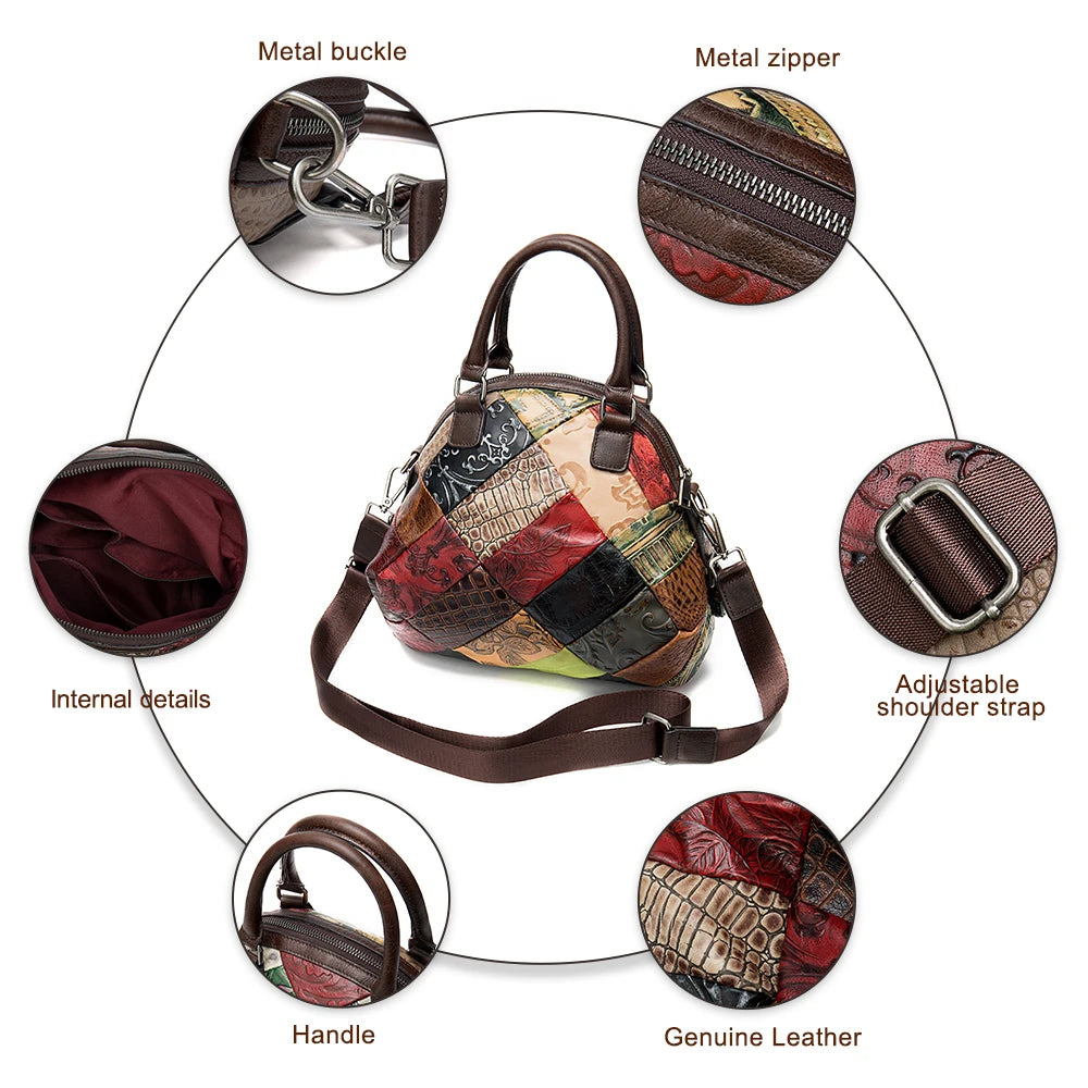 WESTAL Women's Shoulder Bag for Women's Bag Genuine Leather Handbags Female Designer Messenger Crossbody Bags Lady Totes 86381