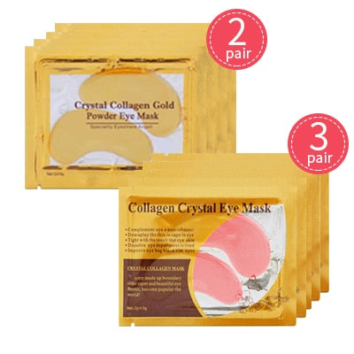 10pcs=5pair Black Collagen Eye Mask Crystal Eyelid Patch Anti Wrinkle Moisture