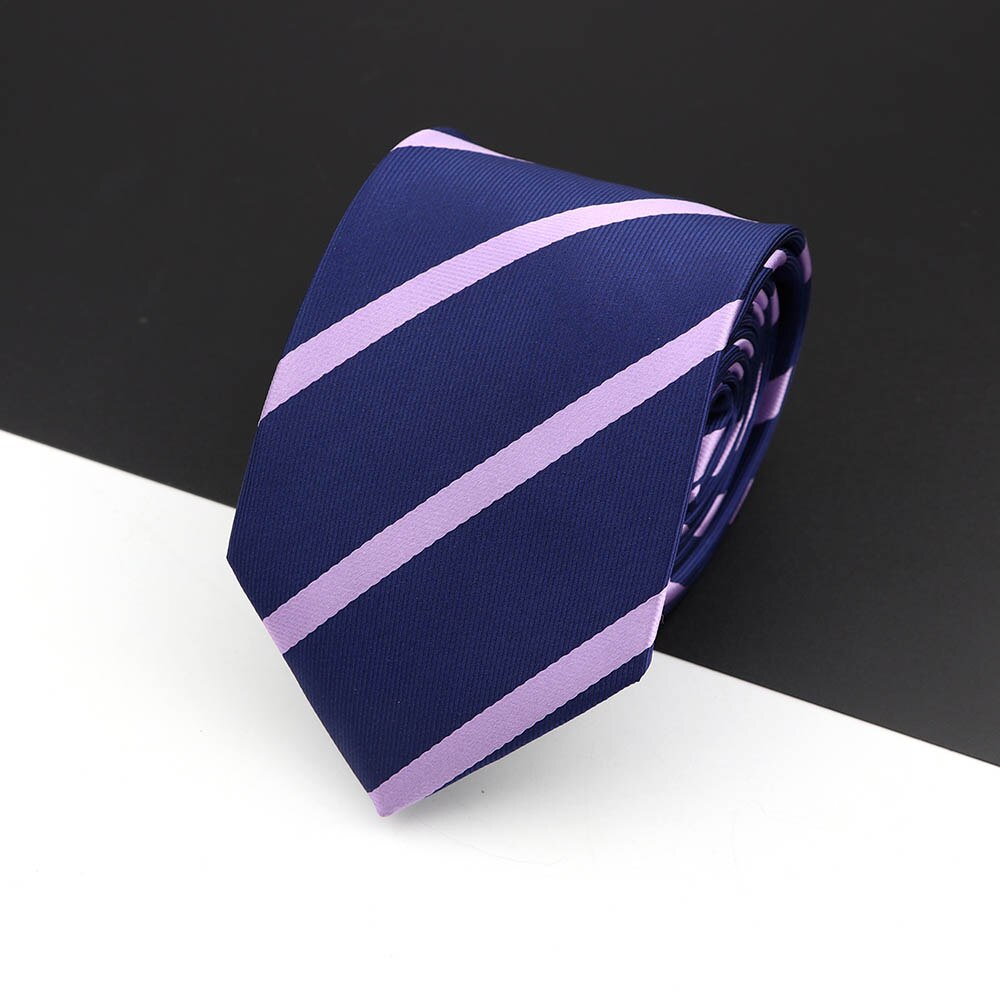 Fashion Polyester Necktie For Men Business Meeting Gravatas Homens Men's Formal 7cm Slim Striped Solid Tie Shirt Accessories Lot