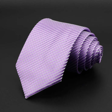 New Men's Tie Classic Solid Color Stripe Flower Floral 8cm Jacquard Necktie Accessories Daily Wear Cravat Wedding Party Gift