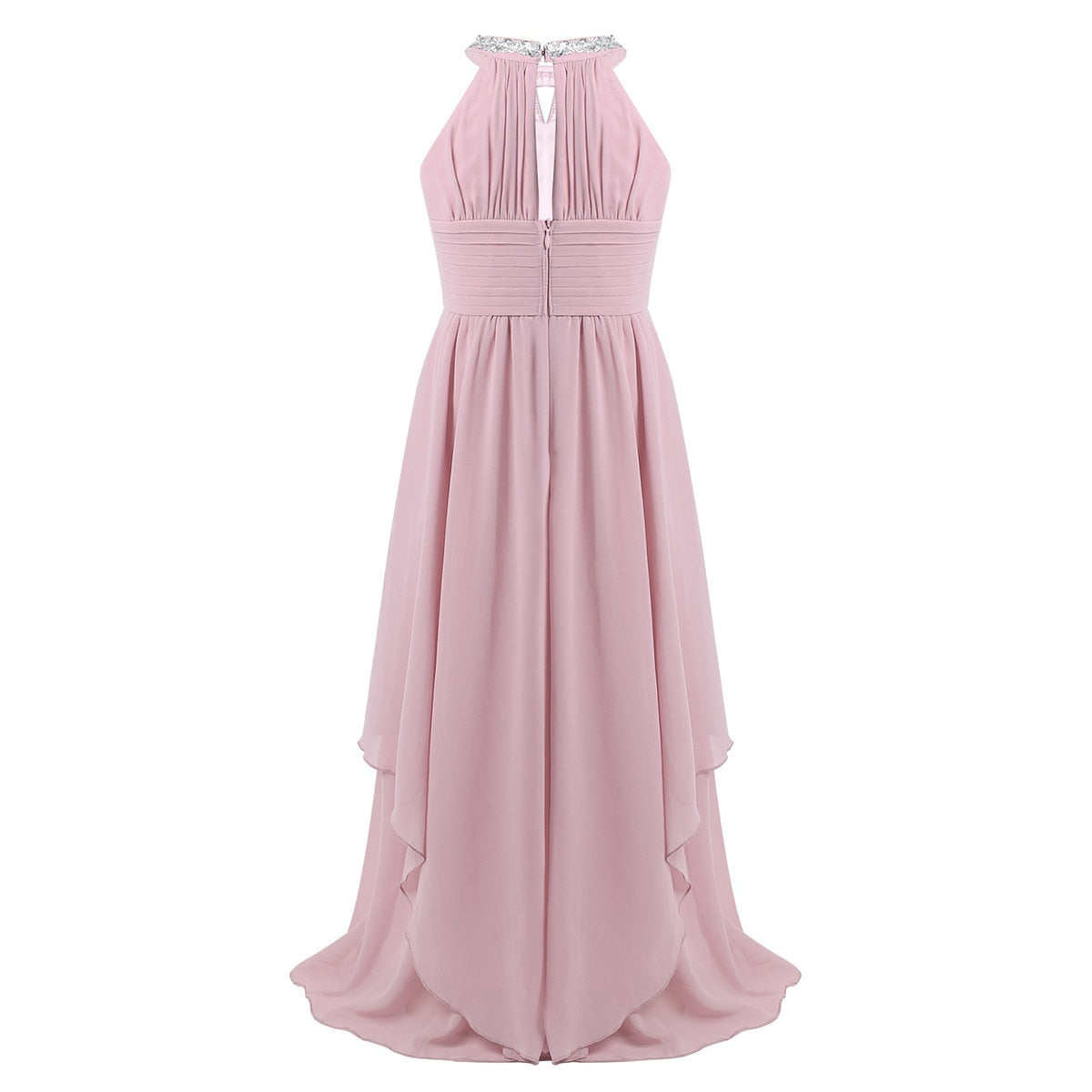 Oyolan Chiffon Teenagers Kids Girls Wedding Long Girl Dress Elegant Princess Party Pageant Formal Dress Teen Children's Clothes