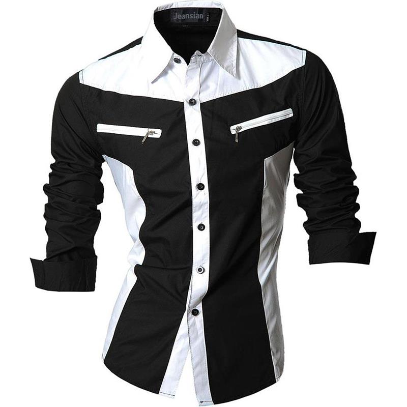 jeansian Spring Autumn Features Shirts Men Casual Shirt New Arrival Long Sleeve Casual Male Shirts Z034