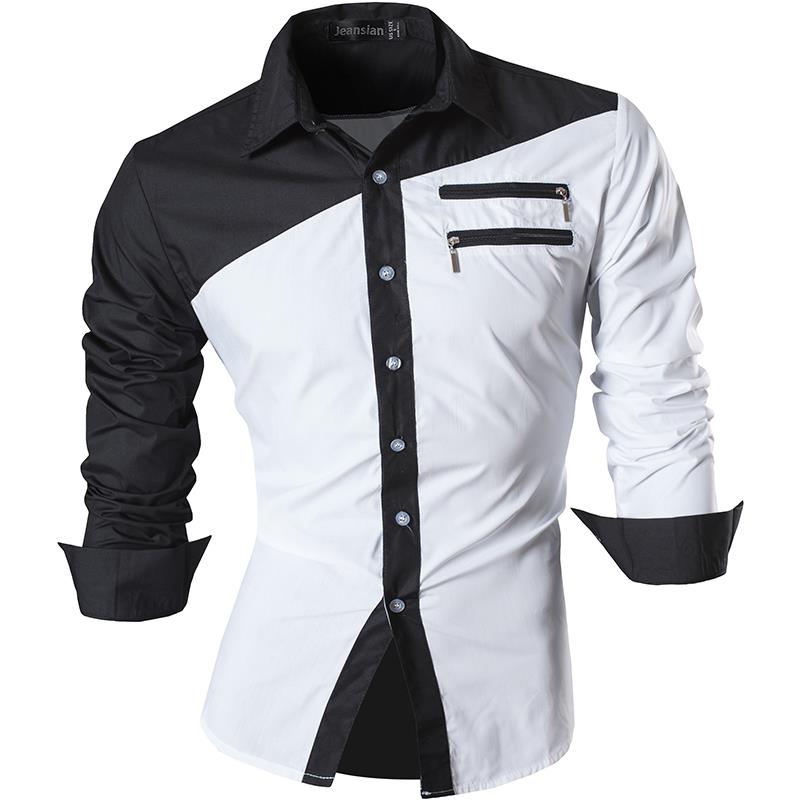 jeansian Spring Autumn Features Shirts Men Casual Shirt New Arrival Long Sleeve Casual Male Shirts Z034