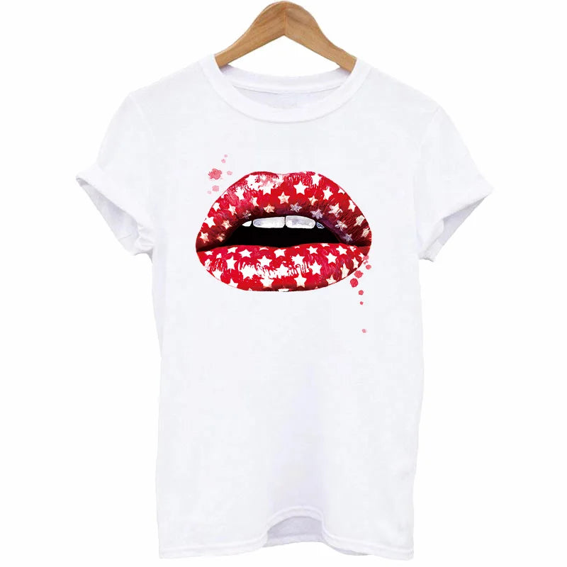 Leopard Print Lips Patches For Clothes Heat Transfer Thermal Stickers DIY Washable T-Shirts Iron On Transfer Girls Lips Patches