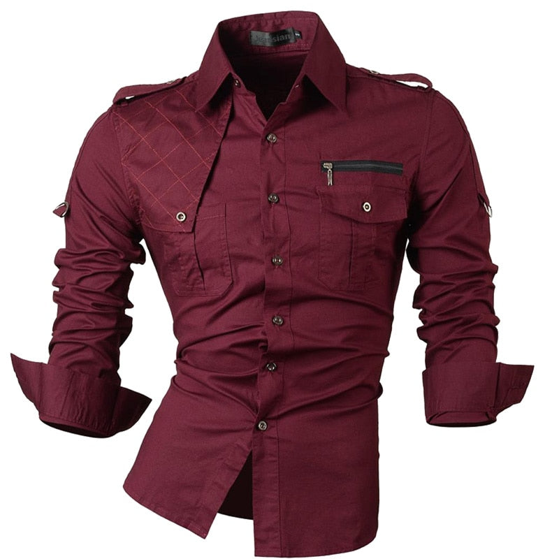 jeansian Spring Autumn Features Shirts Men Casual Shirt New Arrival Long Sleeve Casual Male Shirts Z034