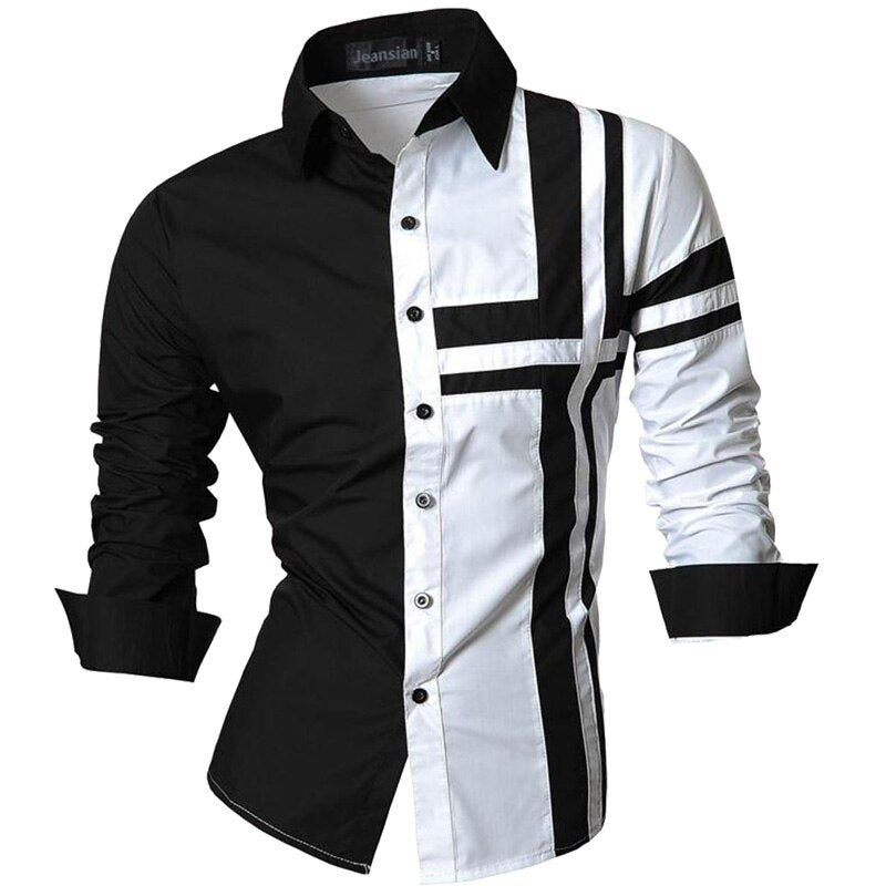 jeansian Spring Autumn Features Shirts Men Casual Shirt New Arrival Long Sleeve Casual Male Shirts Z034