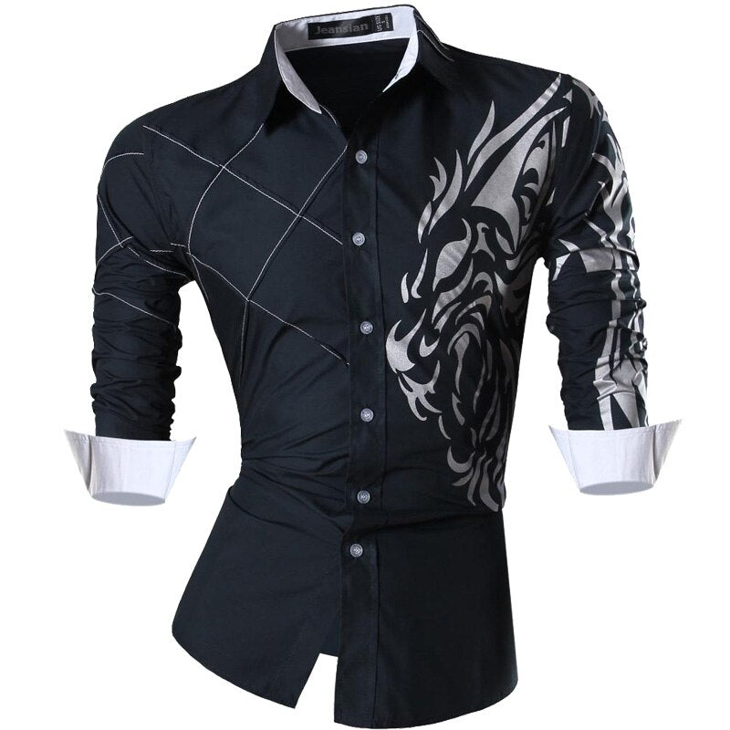 jeansian Spring Autumn Features Shirts Men Casual Shirt New Arrival Long Sleeve Casual Male Shirts Z034