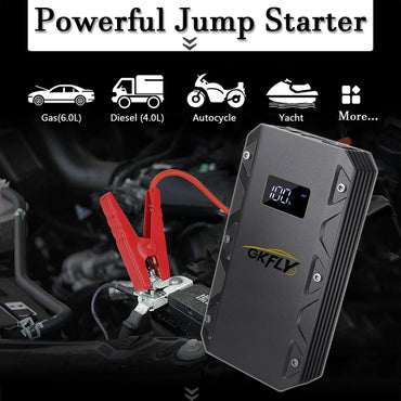 GKFLY Car Jump Starter Portable Power Bank 6000A/4000A/3000A Starting Device Car Booster Battery For Petorl Diesel Car
