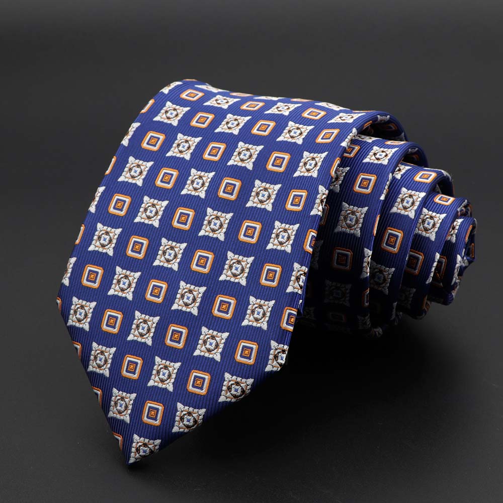 New Men's Tie Classic Solid Color Stripe Flower Floral 8cm Jacquard Necktie Accessories Daily Wear Cravat Wedding Party Gift