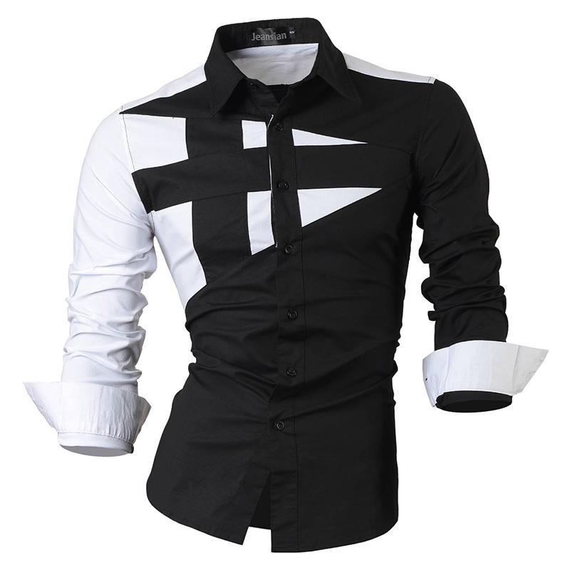 jeansian Spring Autumn Features Shirts Men Casual Jeans Shirt New Arrival Long Sleeve Casual Male Shirts Z001