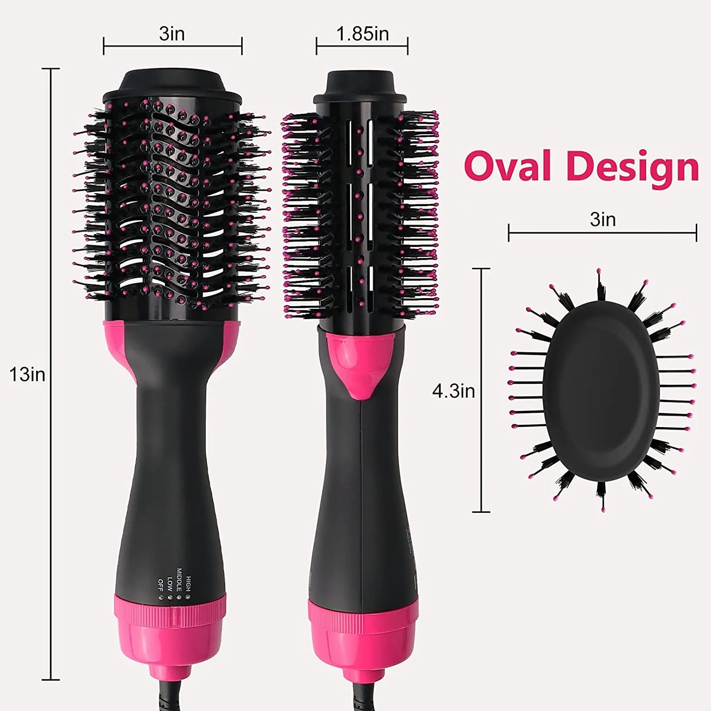 One Step Hair Dryer Brush Negative Ionic Blow Dryer Comb Hot Cold Hair Styler Hair Dryer Hair Blower Salon Dryers Dryer Blower