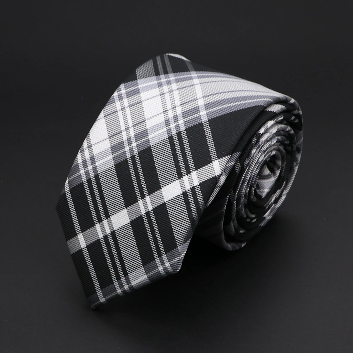 30 Styles Men's Jacquard Striped Solid Color Necktie 6cm Slim Narrow Suit Shirt Accessory Daily Wear Cravat Wedding Party Gift