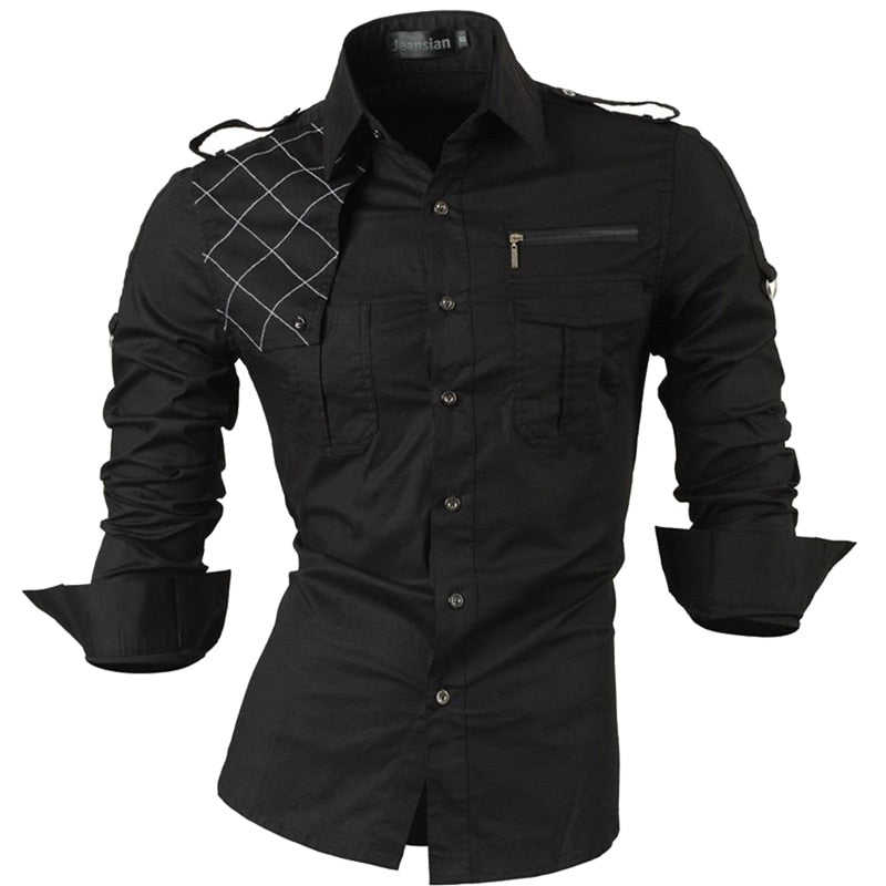 jeansian Spring Autumn Features Shirts Men Casual Shirt New Arrival Long Sleeve Casual Male Shirts Z034
