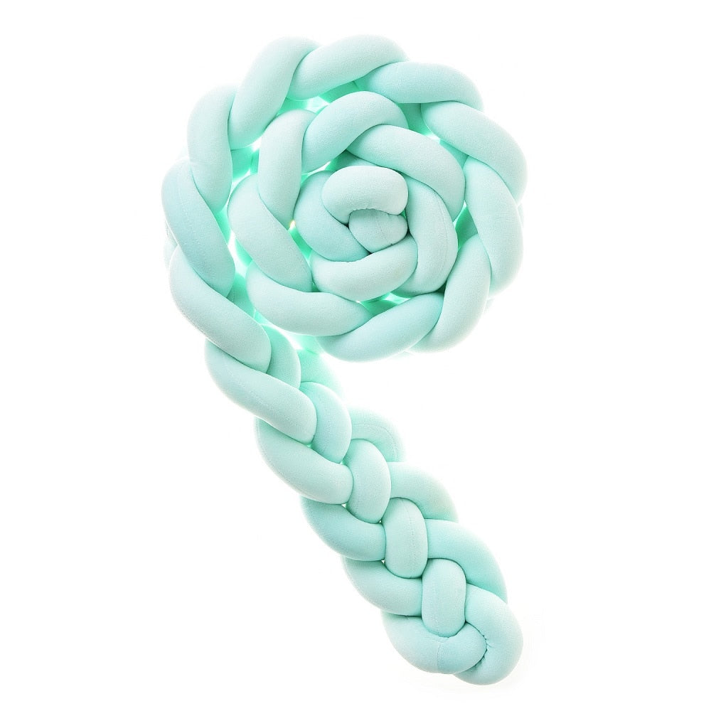 2M/3M Baby Bed Bumper Tour De Lit Bebe Newborn Crib Bumper 4 Braided Knot Baby Crib Bedding Set Bumper Protector