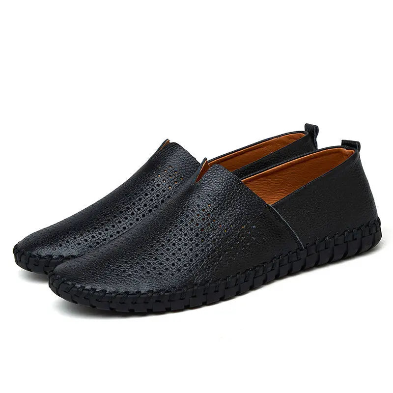 Size 48 49 Genuine Leather Flat Shoes Men Casual White Cowhide Sneaker Male Comfy Driving Loafers Business Dress Shoes Moccasins