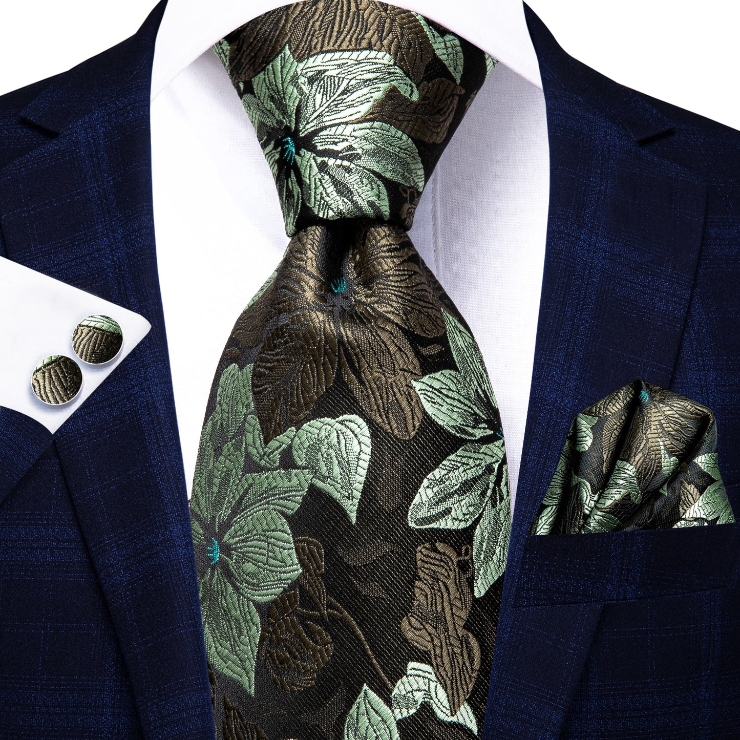 Hi-Tie Blue Business Solid 100% Silk Men's Tie NeckTie 8.5cm Ties for Men Formal Luxury Wedding High Quality Gravata