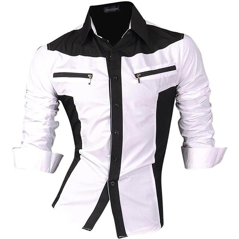 jeansian Spring Autumn Features Shirts Men Casual Shirt New Arrival Long Sleeve Casual Male Shirts Z034