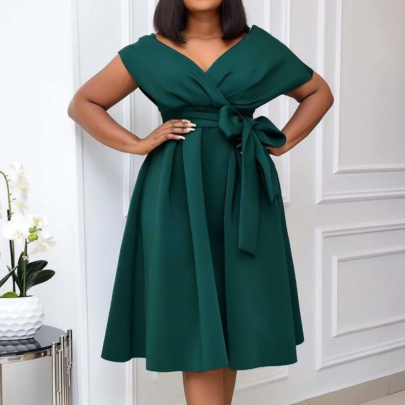 High Quality Women Dress Bow Elegant Wedding Party Dresses For Women 2023 Summer PlusSize Women Clothing S-XXXL Femme Vestidos