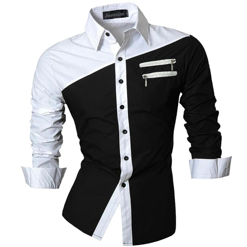 jeansian Spring Autumn Features Shirts Men Casual Shirt New Arrival Long Sleeve Casual Male Shirts Z034